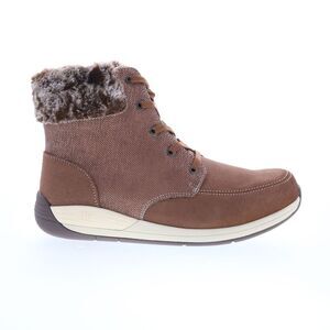 DREW Tan Heeled Boots with Faux Fur